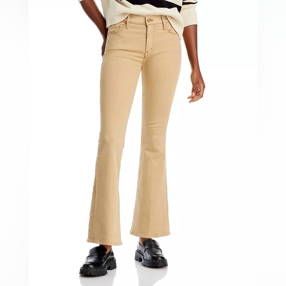 MOTHER Weekender High Rise Flare Jeans In Sand - Picture 2 of 5